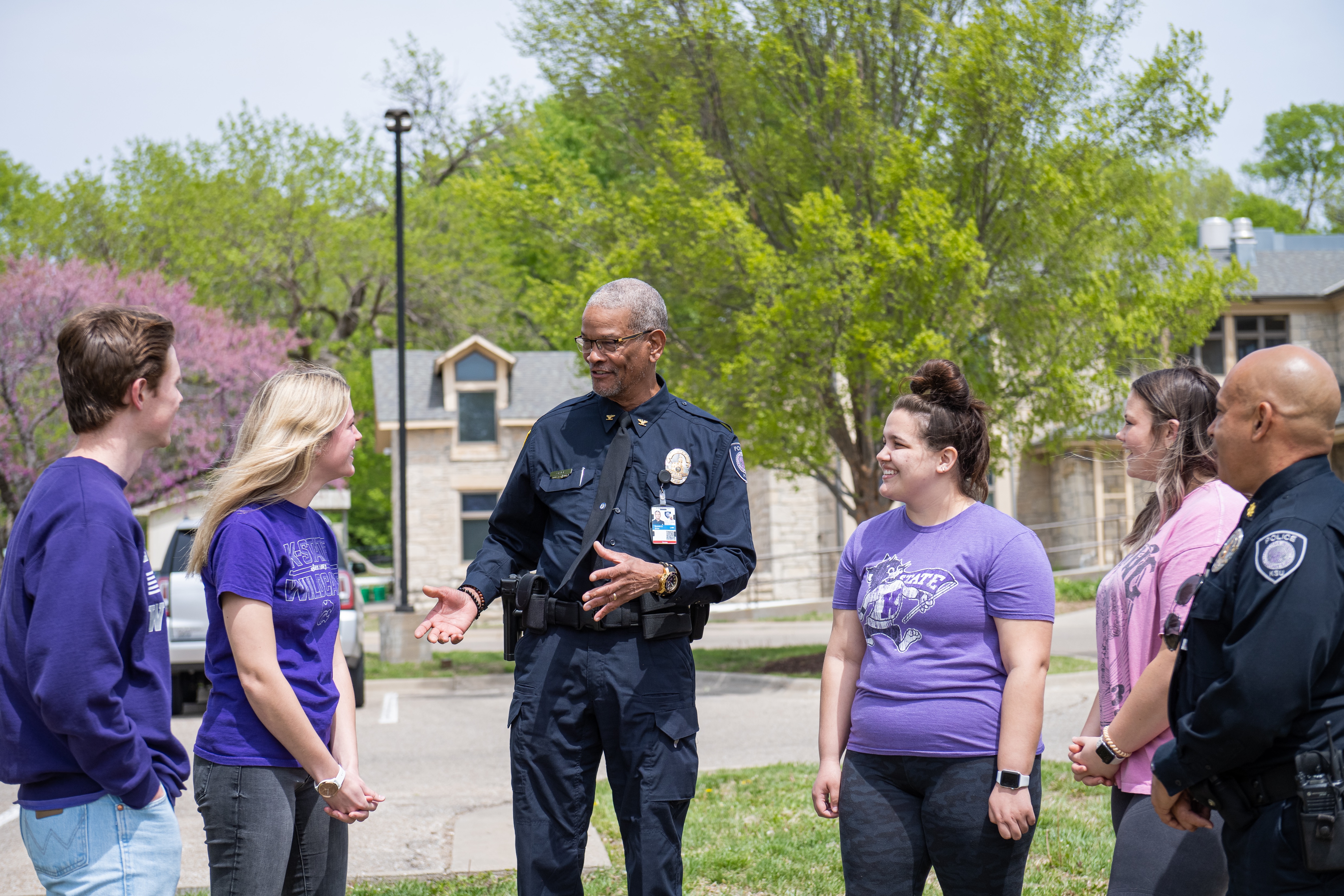 Students on Kansas State University campus