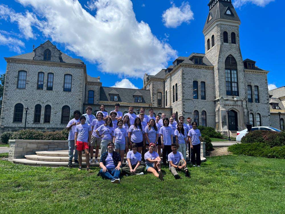 K-State Debate Camp in front of Anderson Hall