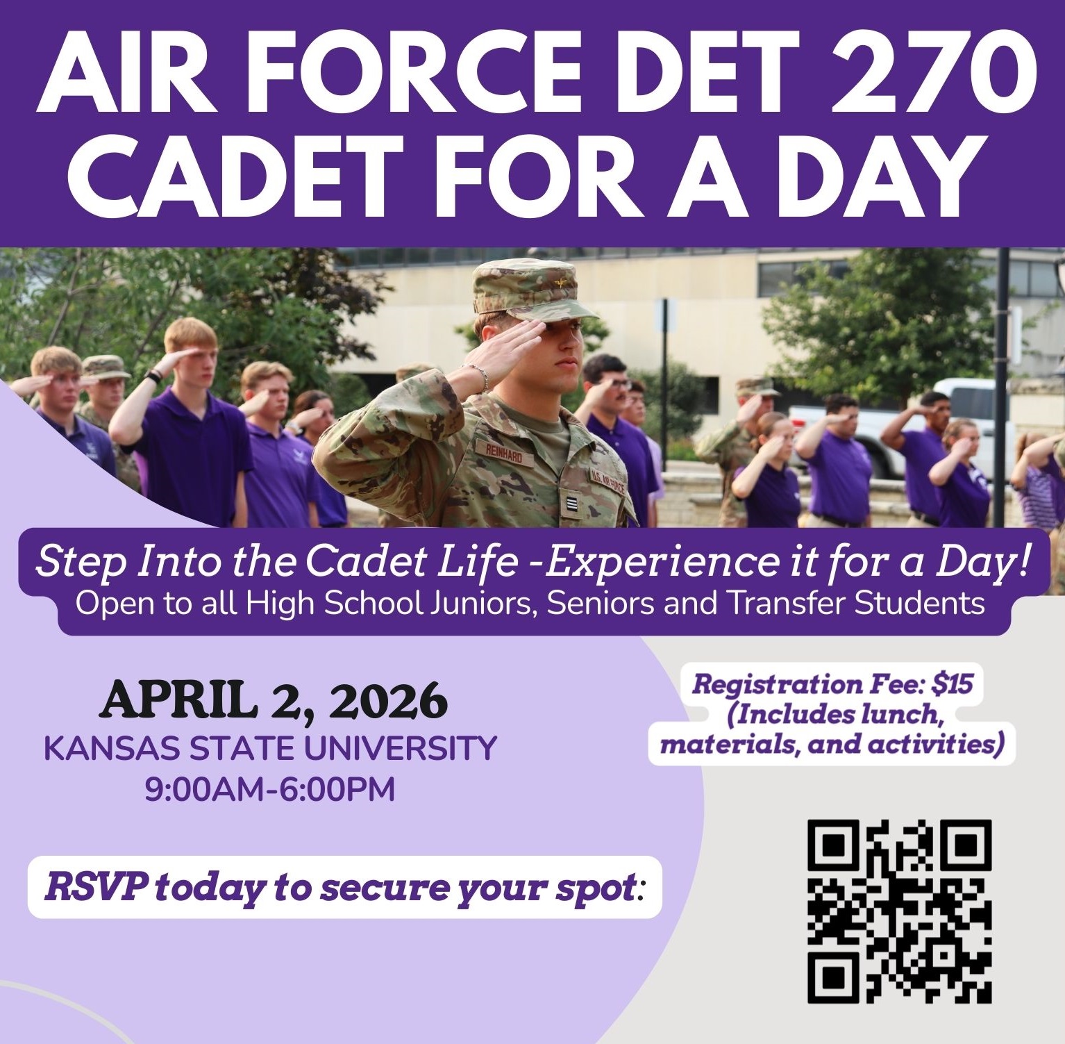 Cadet For A Day Flyer Spring 2026 Cadet For A Day Flyer Spring 2026