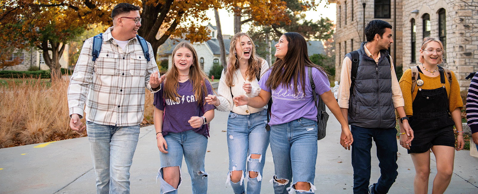 Students walking