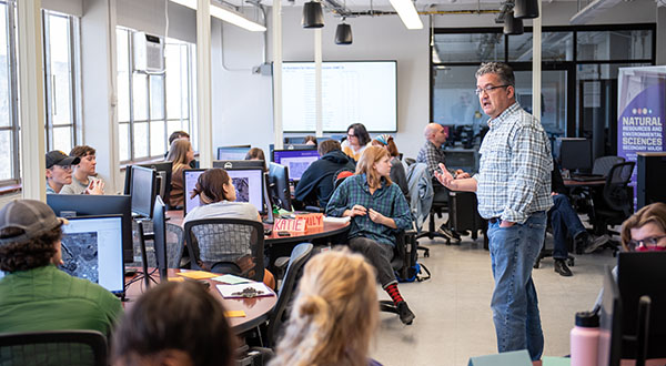 Faculty member teaching in the classroom