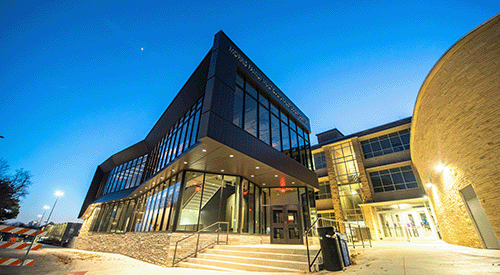 The Multicultural Student Center at night