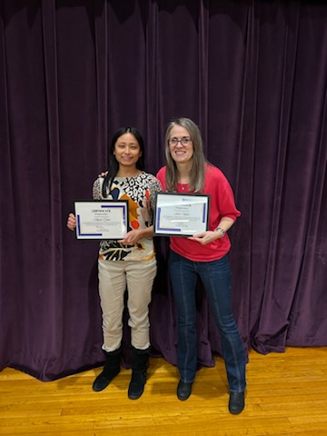 Angela Glean and Lindi Hight, winners of the 2024 unsung hero award