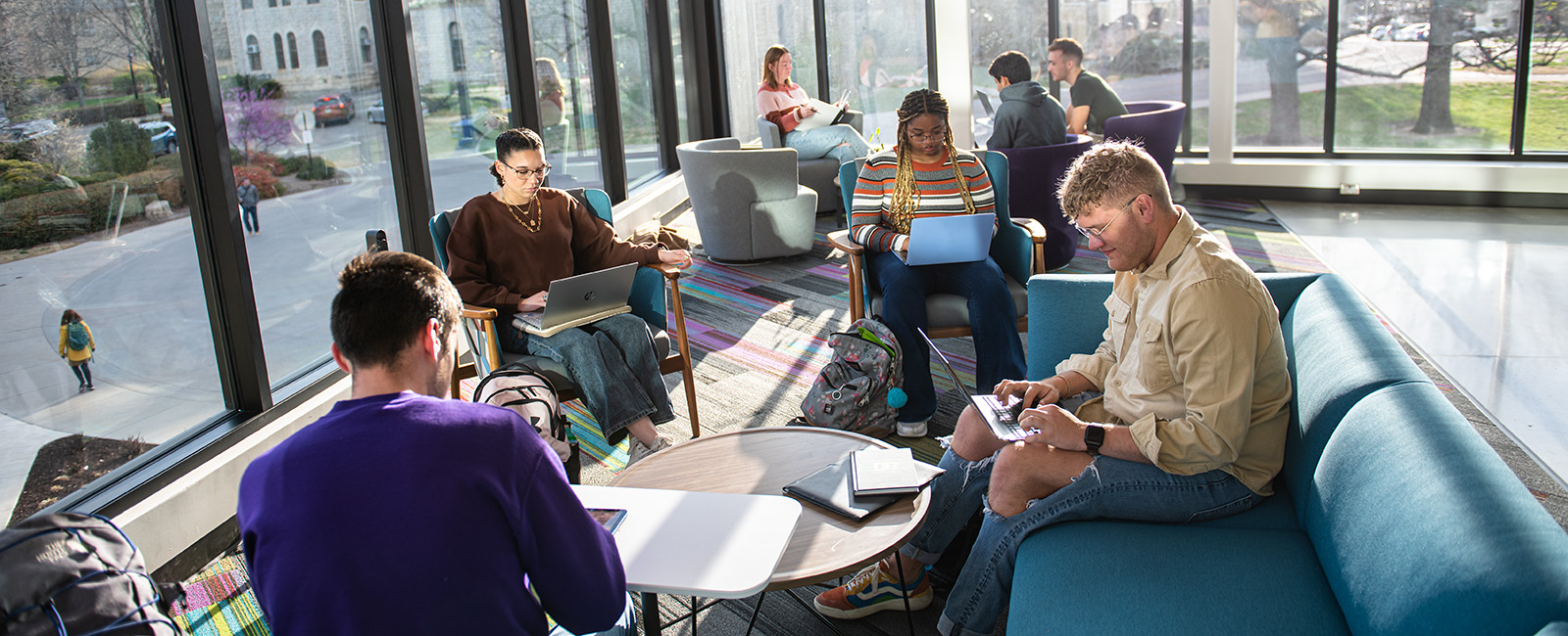 Students on campus