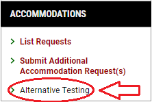 Alternative Testing button