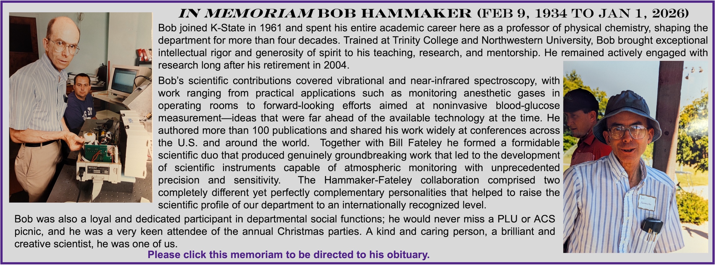 Bob Hammaker Memoriam Bob Hammaker Memoriam
