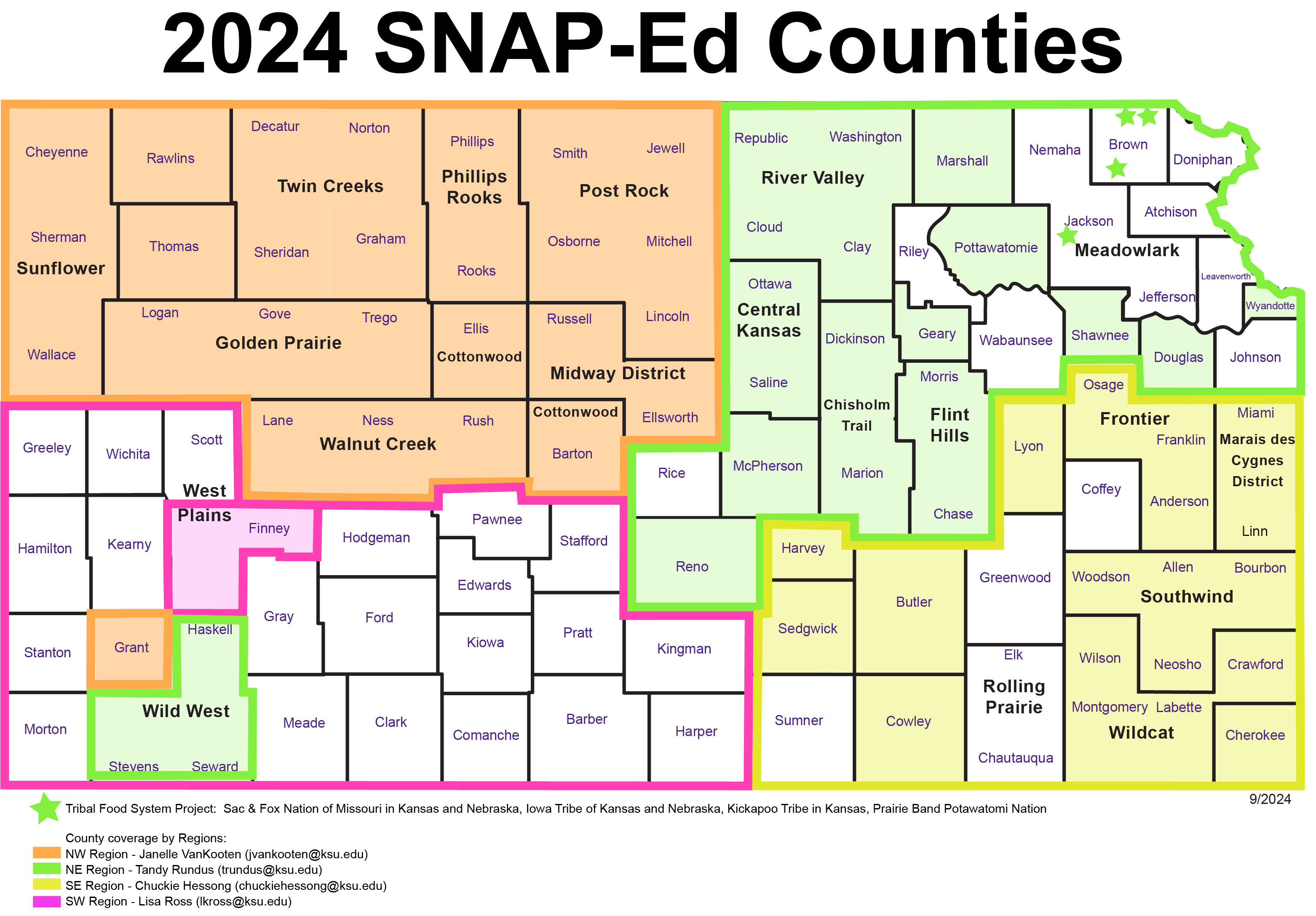 2024 Kansas County Map