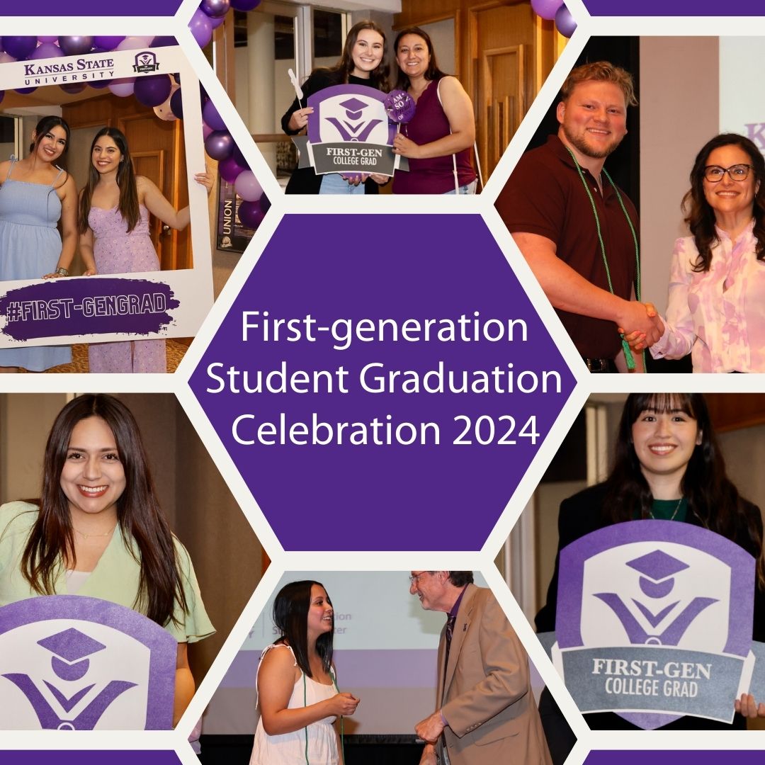 Collage of students from the first-generation student graduation celebration.