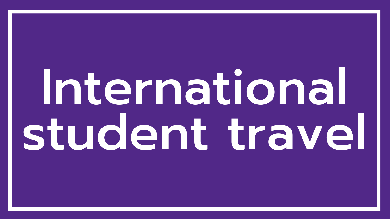 intl student travel