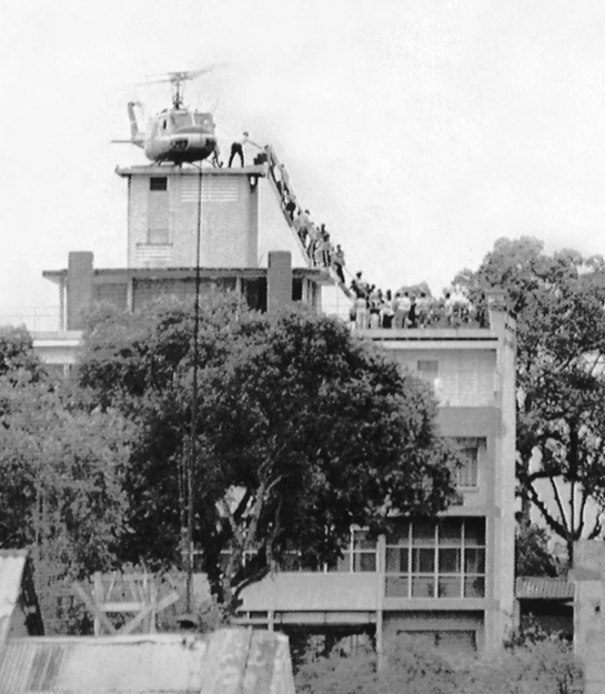 Picture of the evacuation of the American Embassy in Saigon