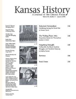 Kansas History: Journal Of The Central Plains