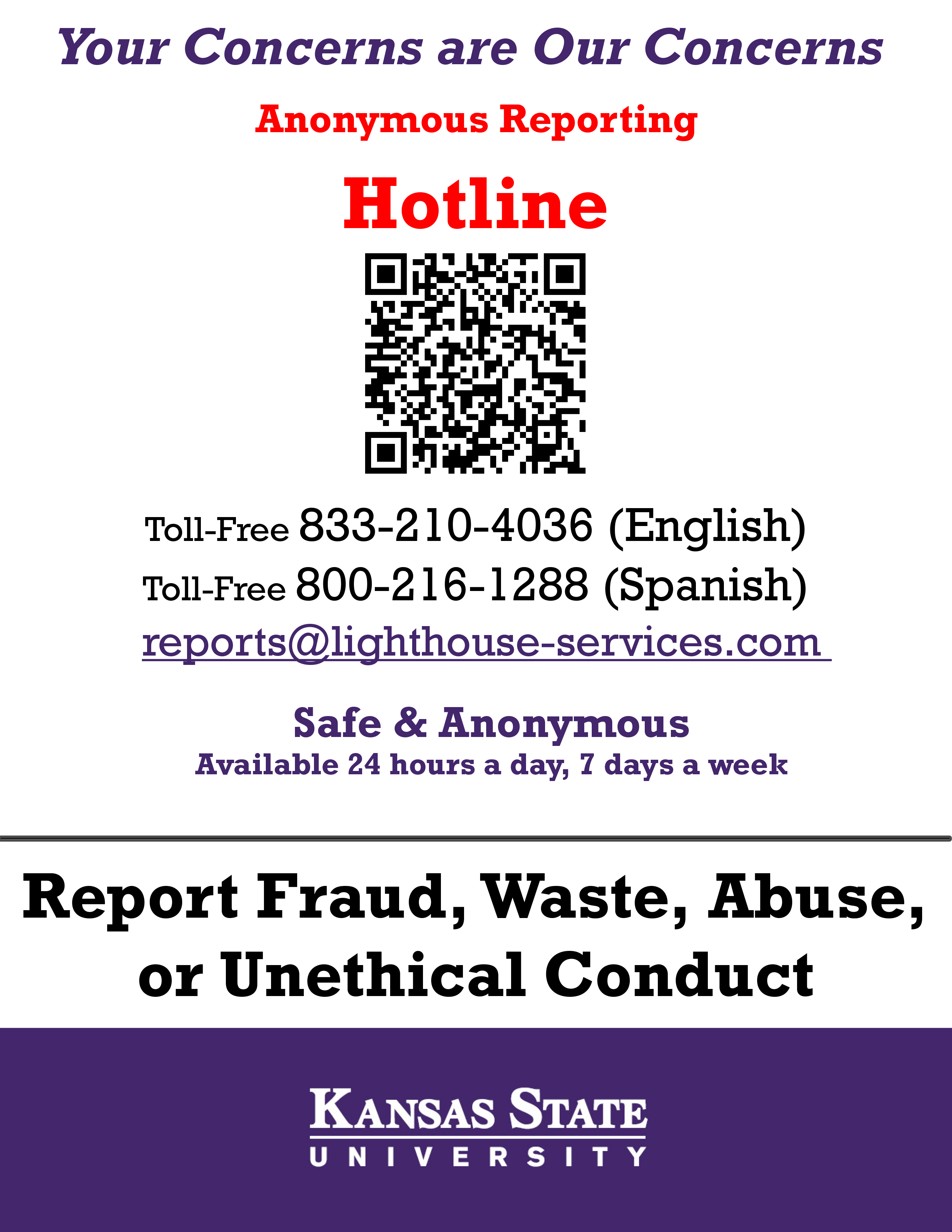 Anonymous Hotline Poster