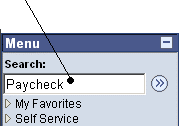 search box in menu