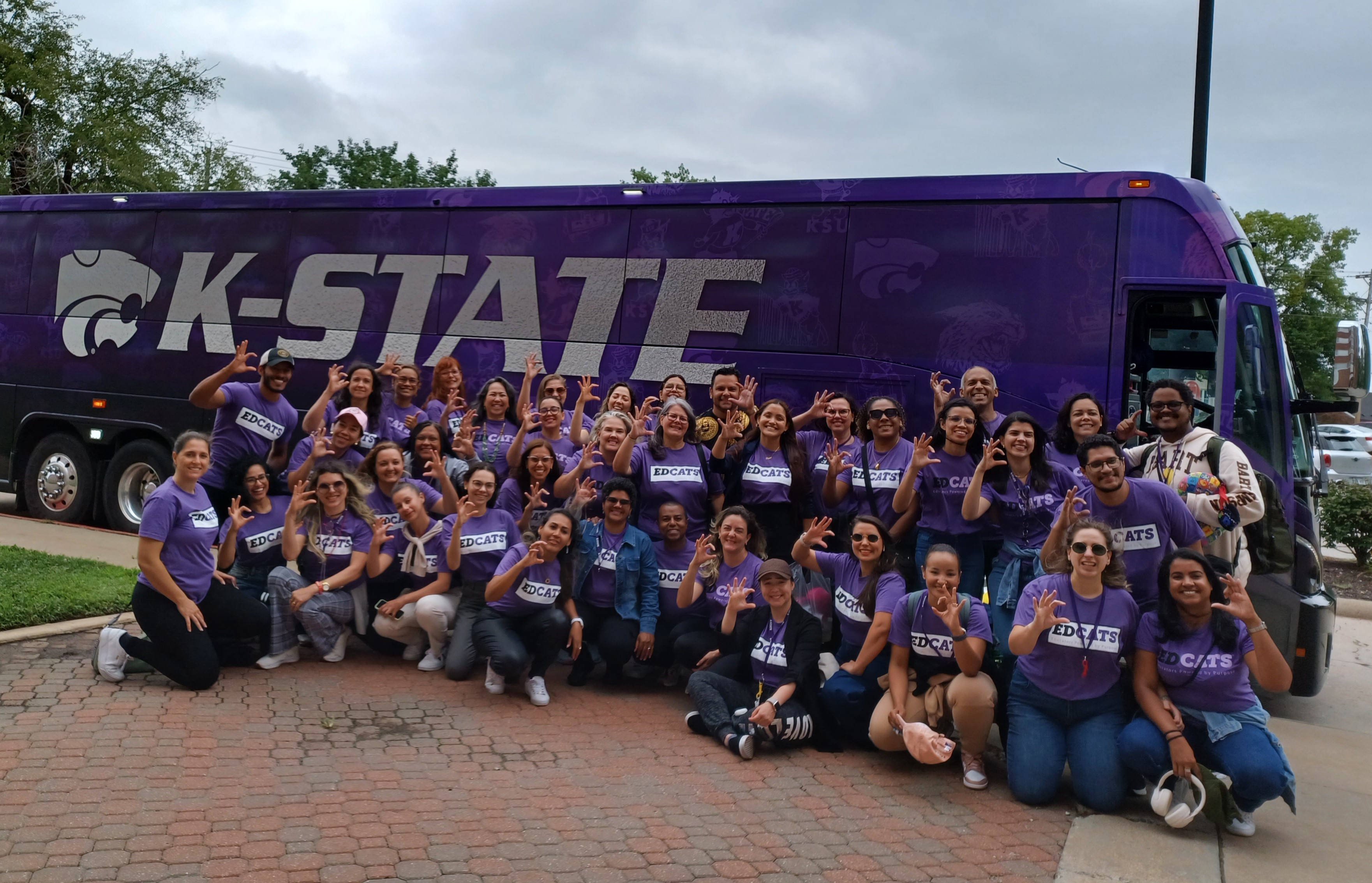 PDPI teachers from Brazil sport K-State gear as they prepare to leave campus