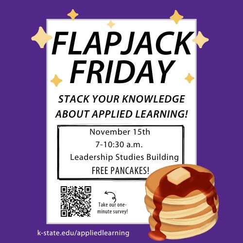 Flapjack Friday Flyer with QR code to survey