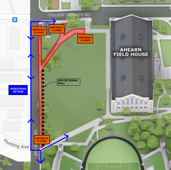 Denison Sidewalk Closure