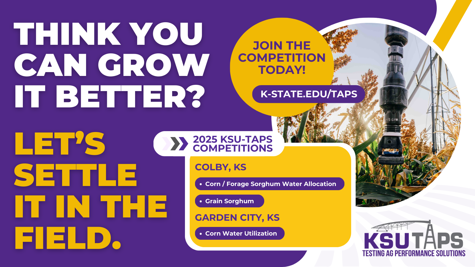 Graphic promoting the 2025 KSU-TAPS Competitions.