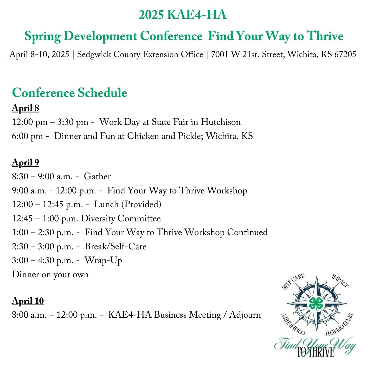 KEA4-HA Spring Conference Schedule