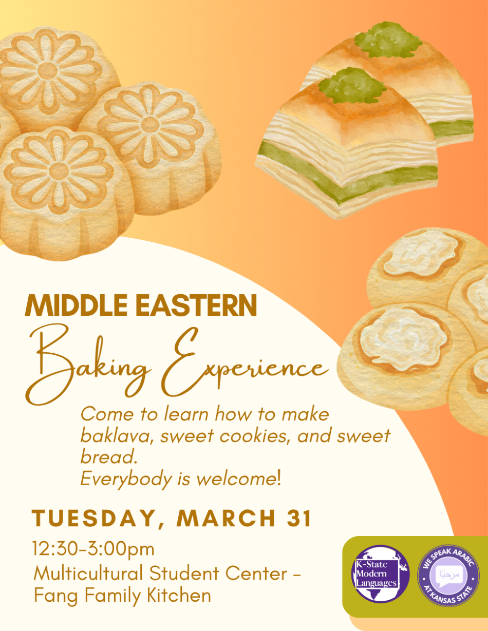 Arabic baking event flyer arabic baking