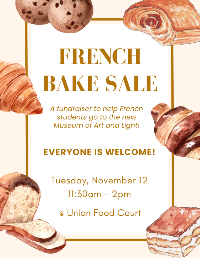 French Bake Sale Flyer