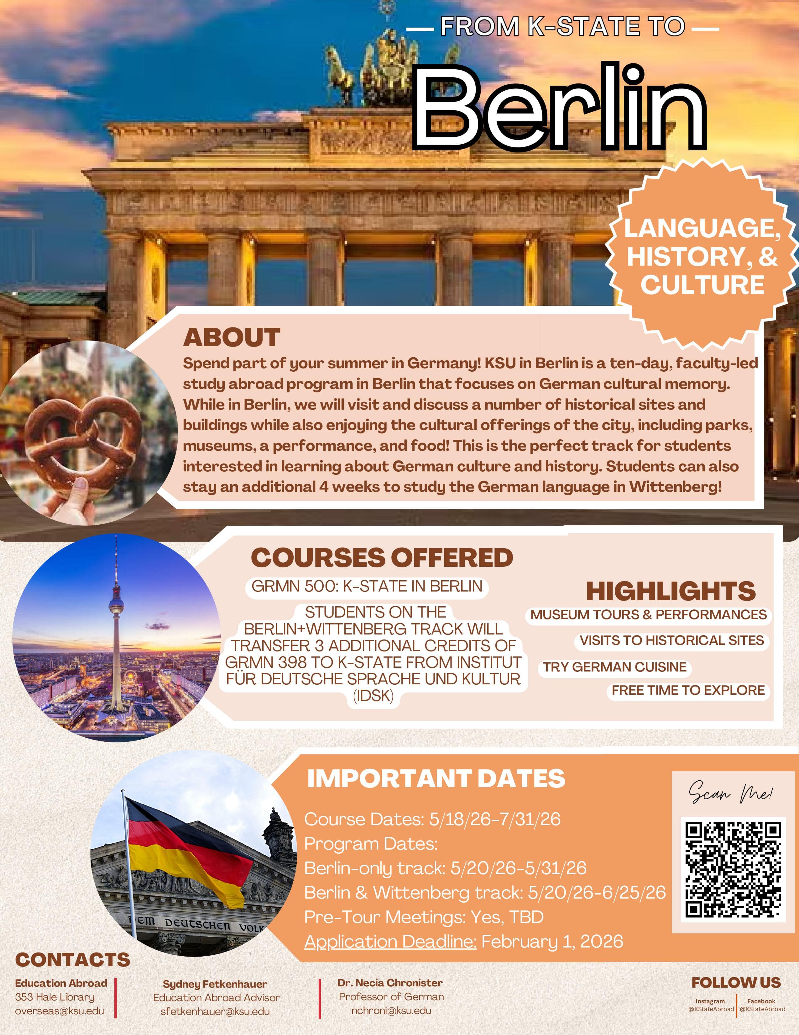 Flyer for KSU in Berlin and Wittenberg. Transcribed below