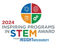 A logo of Insight Into Diversity's Inspiring Programs in STEM Award