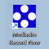 Mediasite Record Now desktop icon in blue