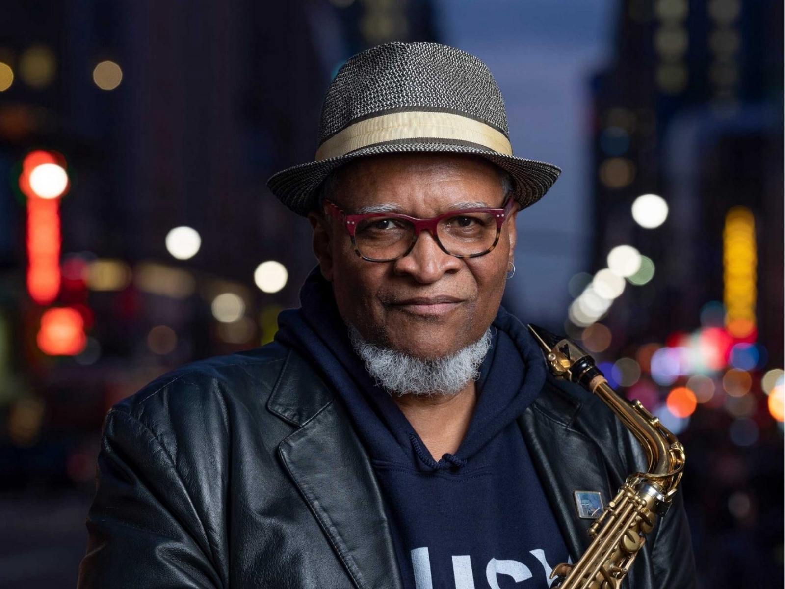 bobby watson at night with saxophone