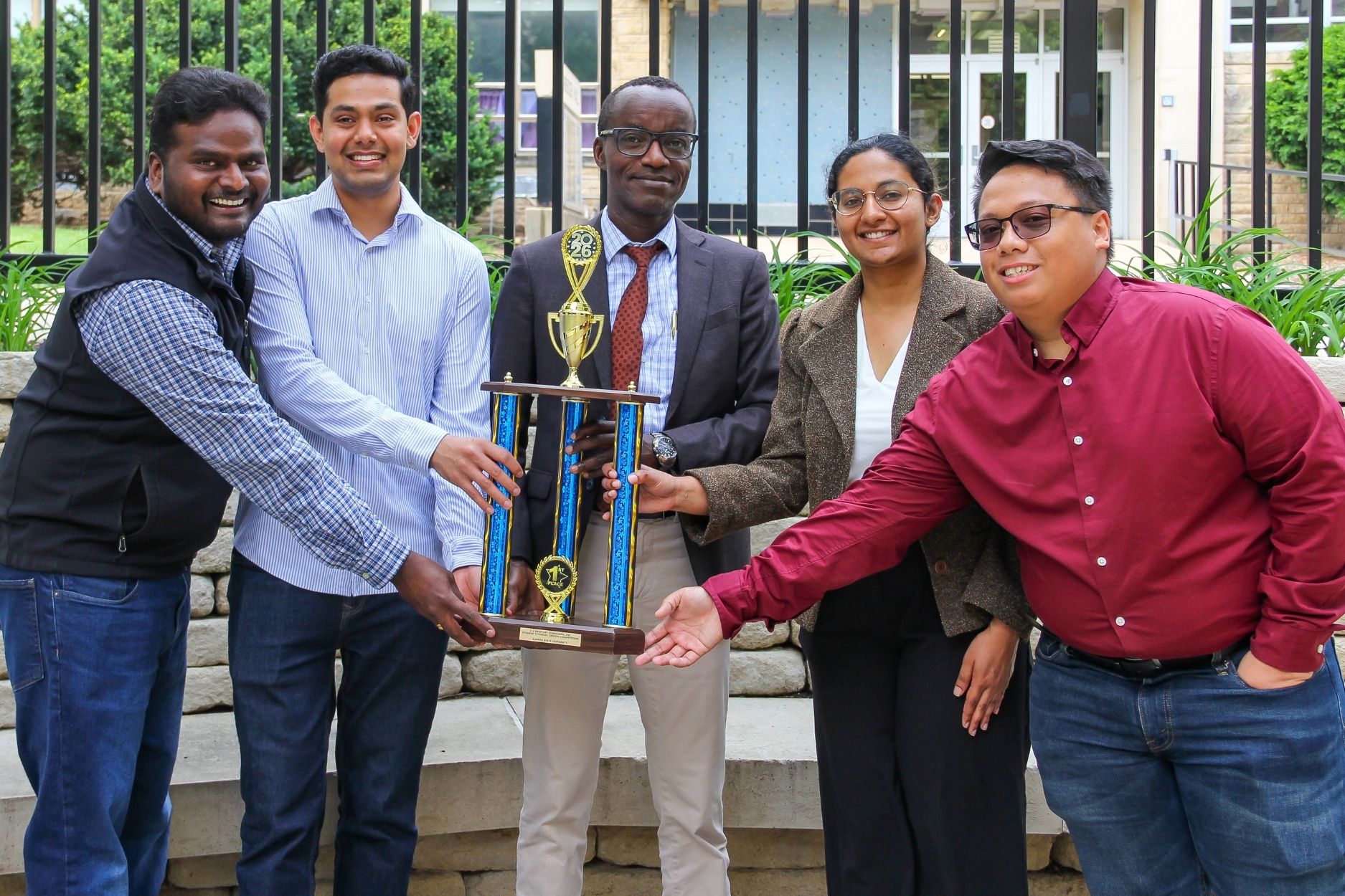 Team Photo - from left to right, Kaliramesh Siliveru, Shivaprasad Prakash, Joseph Awika, Suhan Balyatanda and Jared Rivera