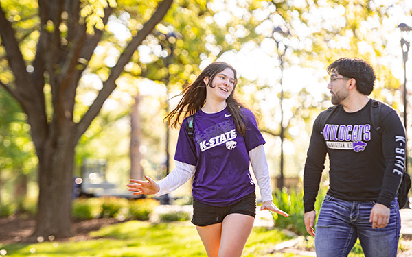 Students walking on campus