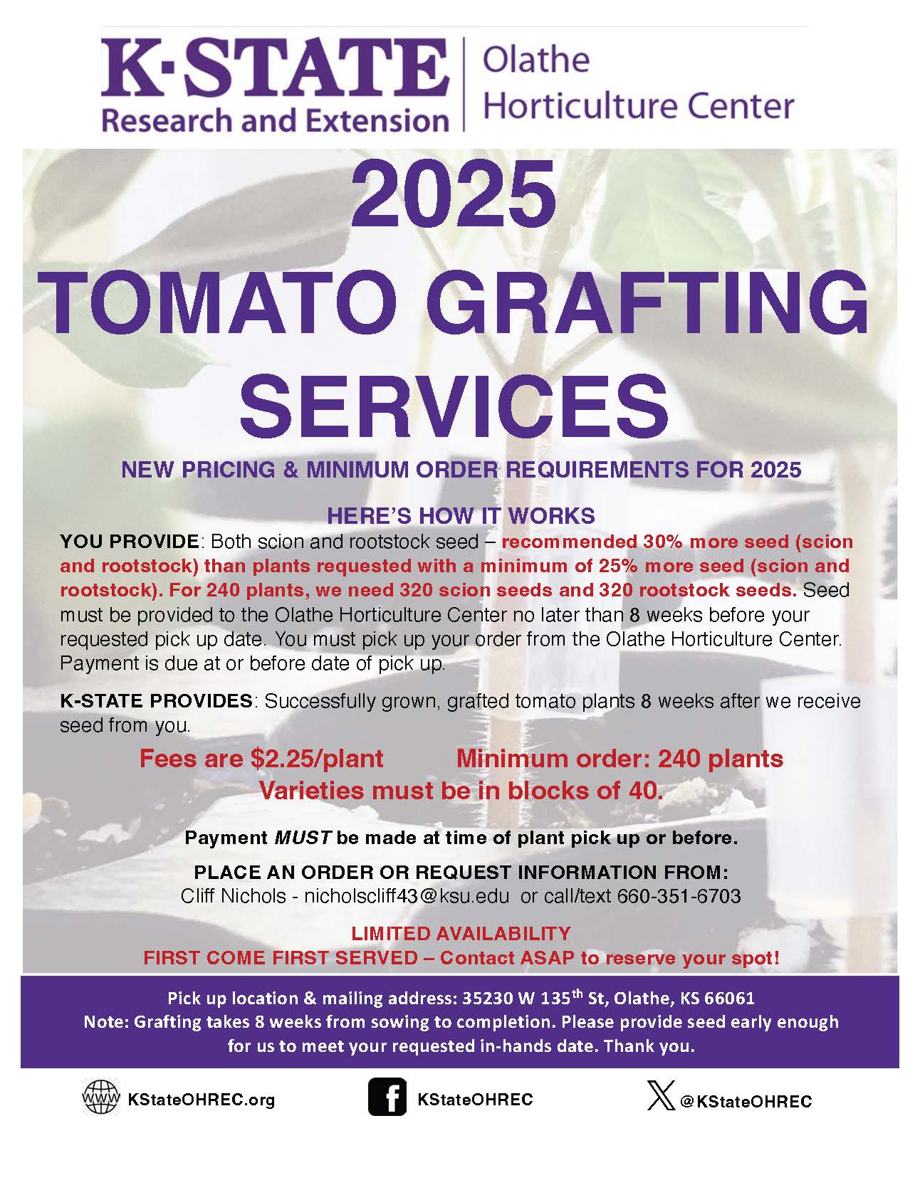 2025 Tomato Grafting Flyer