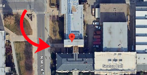 Enter on west Seaton Google Earth snapshot of club location