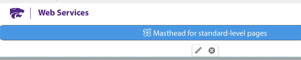 Screenshot showing masthead edit icons